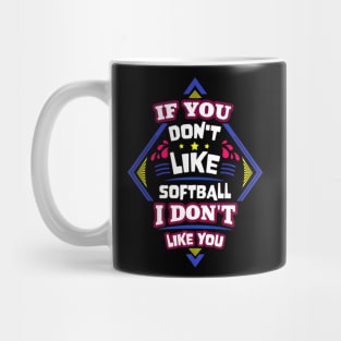 Like Softball Baseball Player Mug